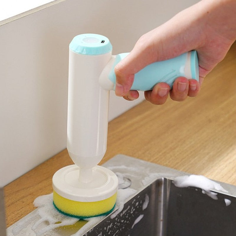 4-in-1 Electric Cleaning Brush with Waterproof Design and Multifunctional Brush Heads