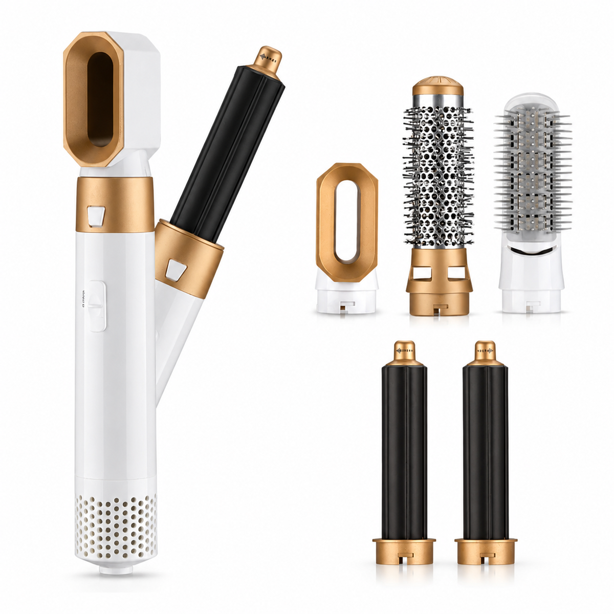 5-in-1 Hair Dryer and Curler with Temperature Control and Ceramic Heating