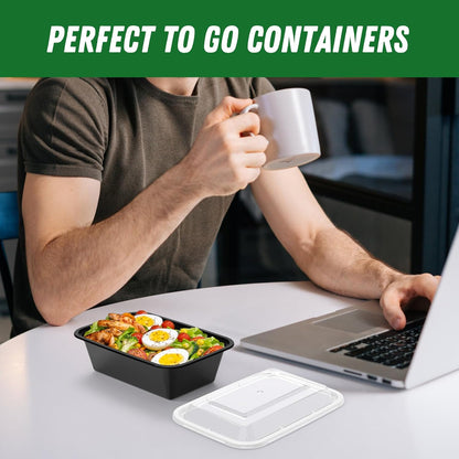 50-Piece Meal Prep Containers with Lids 700ml Reusable Food Storage Set