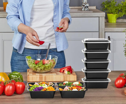 50-Piece Meal Prep Containers with Lids 700ml Reusable Food Storage Set