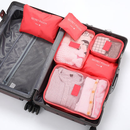 6 Piece Travel Packing Cubes Set Waterproof Luggage Organizers