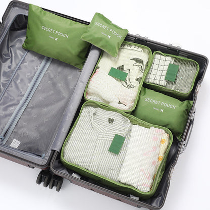 6 Piece Travel Packing Cubes Set Waterproof Luggage Organizers