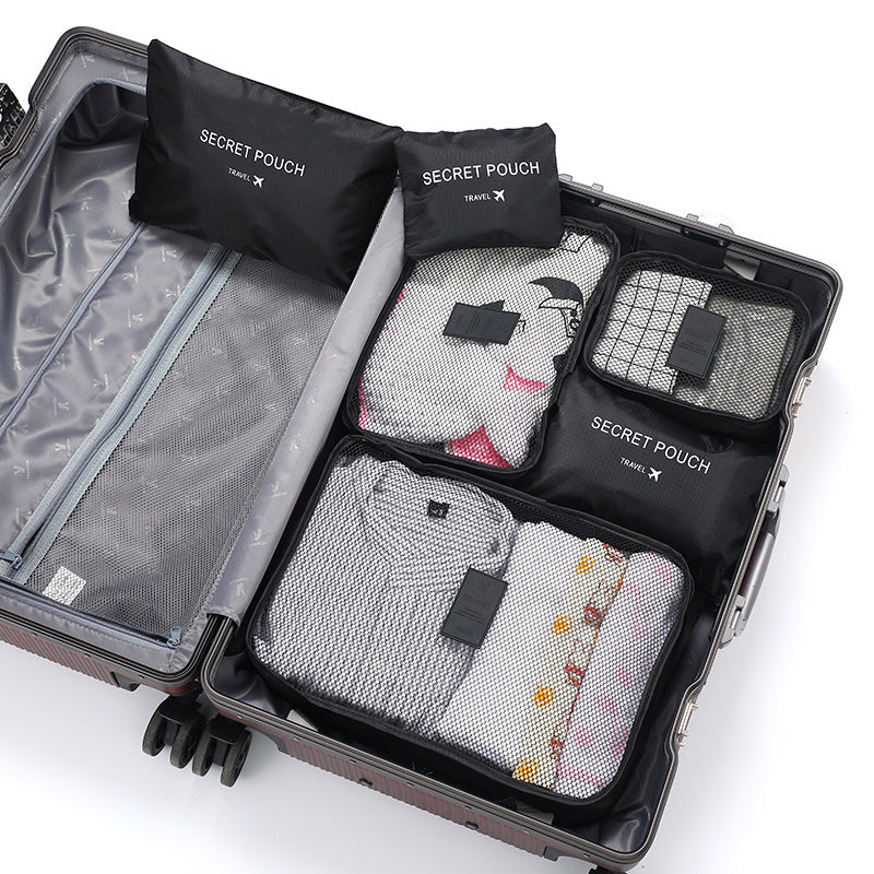 6 Piece Travel Packing Cubes Set Waterproof Luggage Organizers