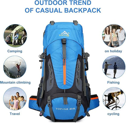 60L Expedition Backpack Waterproof Hiking Camping Travel Bag