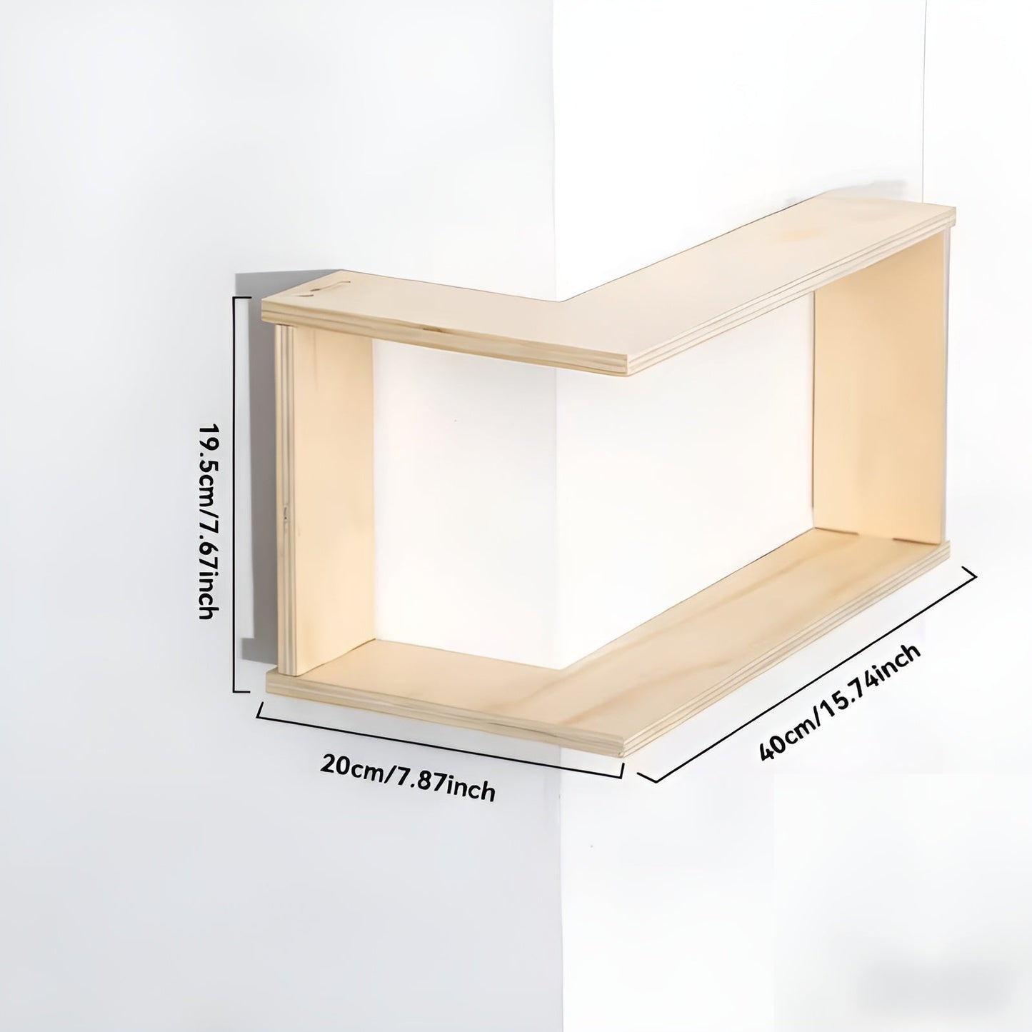 90 Degree Corner Wall Shelf Floating Storage Display Rack