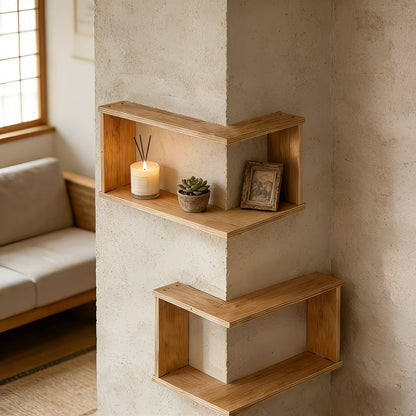 90 Degree Corner Wall Shelf Floating Storage Display Rack