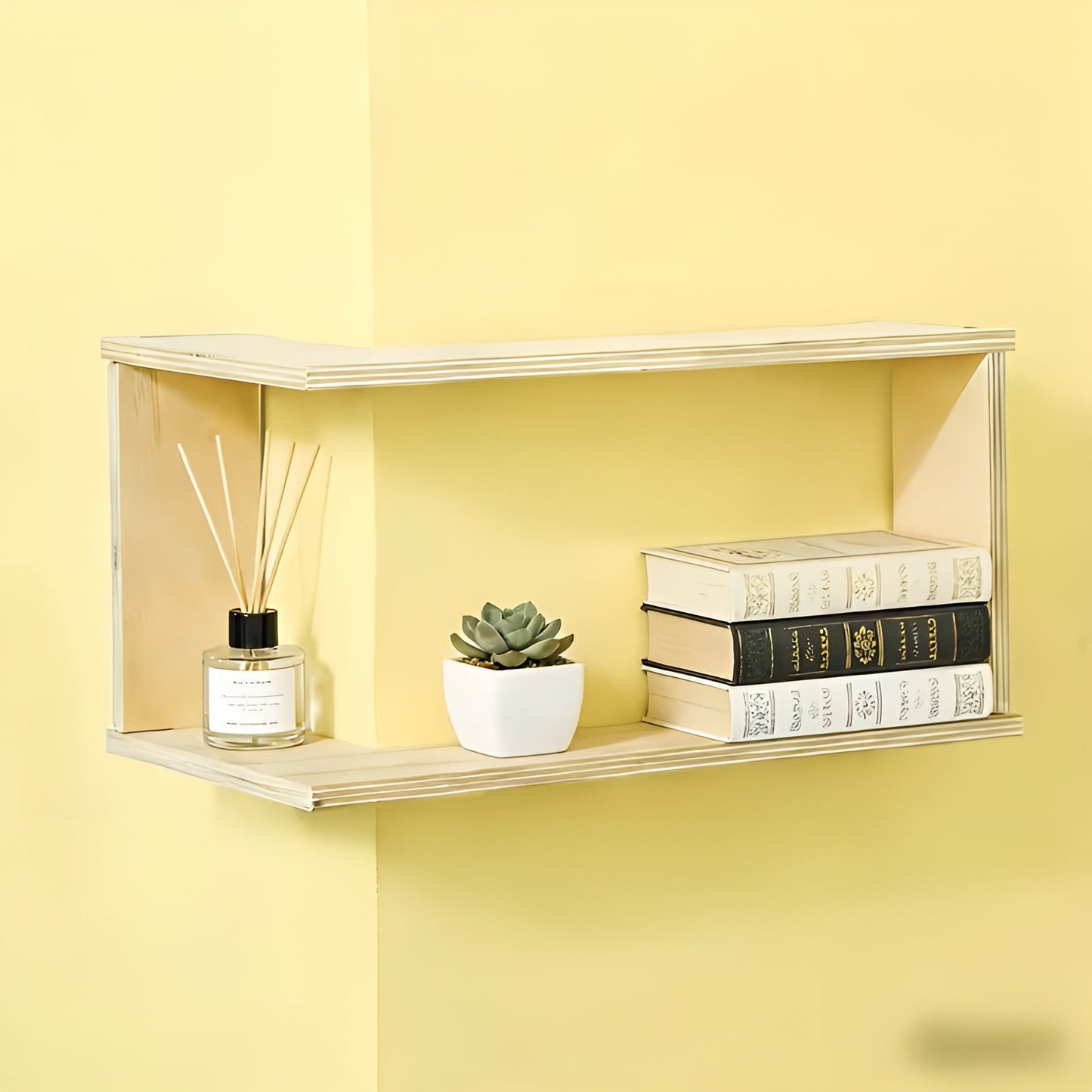 90 Degree Corner Wall Shelf Floating Storage Display Rack