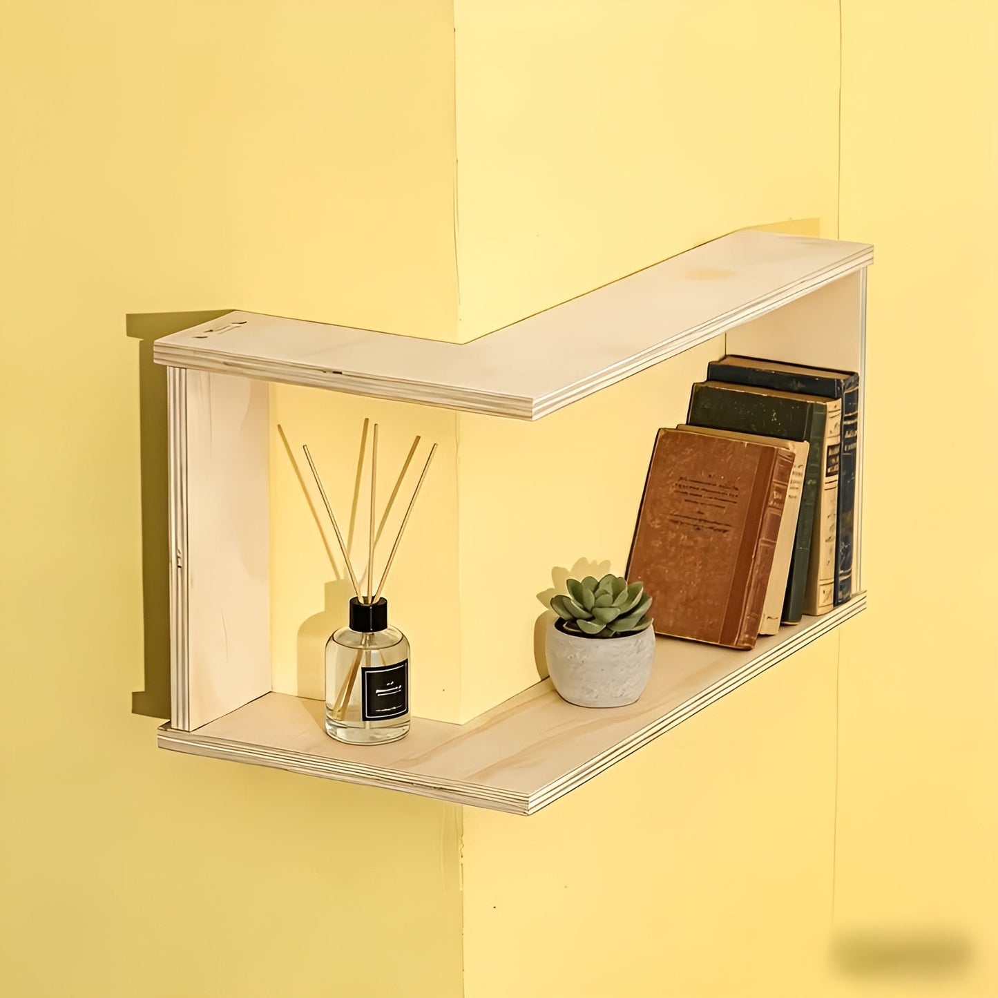 90 Degree Corner Wall Shelf Floating Storage Display Rack