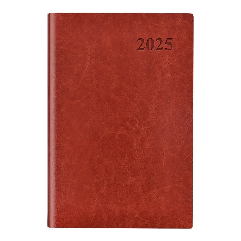 A4 Leather Weekly Planner Notebook 2025 2026 Organizer