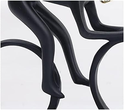 Abstract Cyclist Sculpture Resin Home Decor Statue