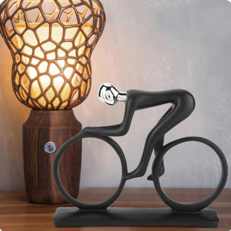 Abstract Cyclist Sculpture Resin Home Decor Statue