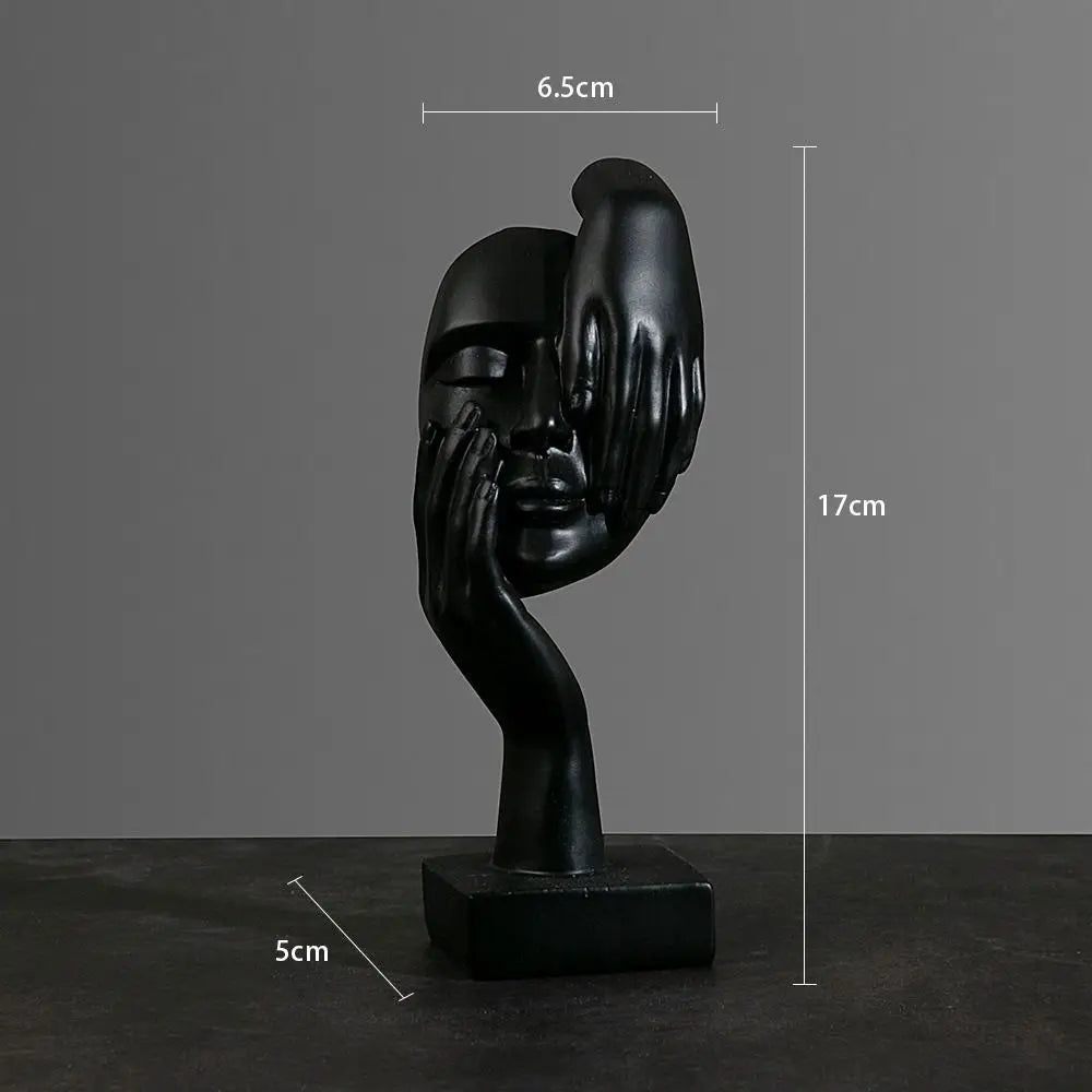 Abstract Face Sculpture Modern Home Decor Resin Art Ornament