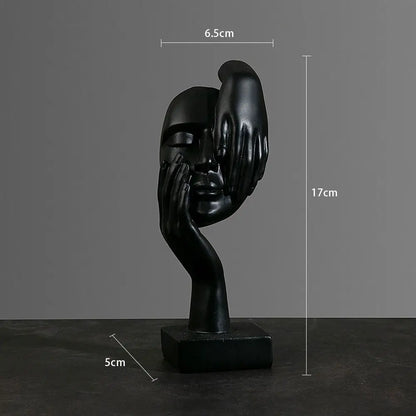 Abstract Face Sculpture Modern Home Decor Resin Art Ornament