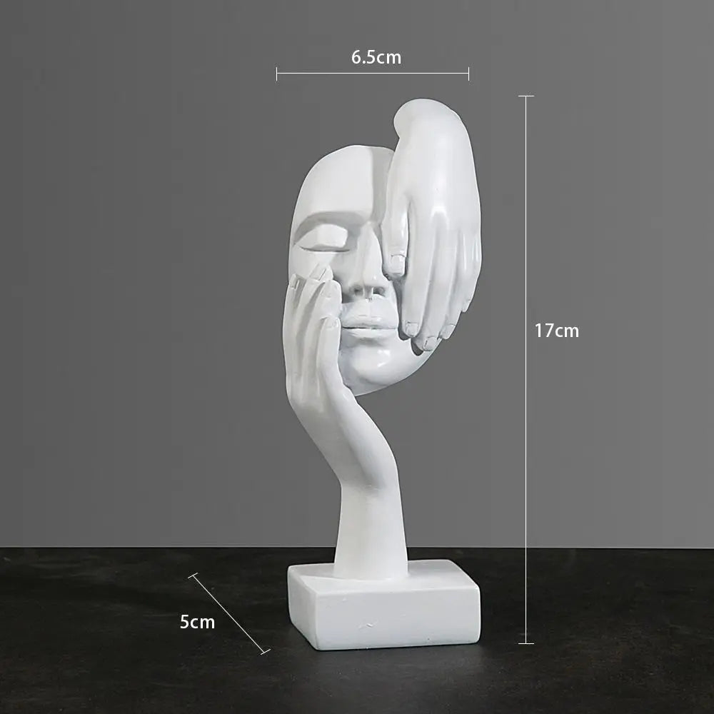 Abstract Face Sculpture Modern Home Decor Resin Art Ornament