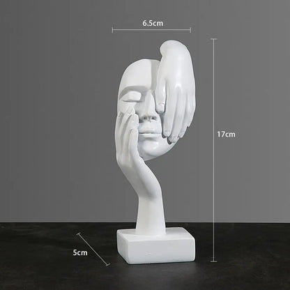 Abstract Face Sculpture Modern Home Decor Resin Art Ornament