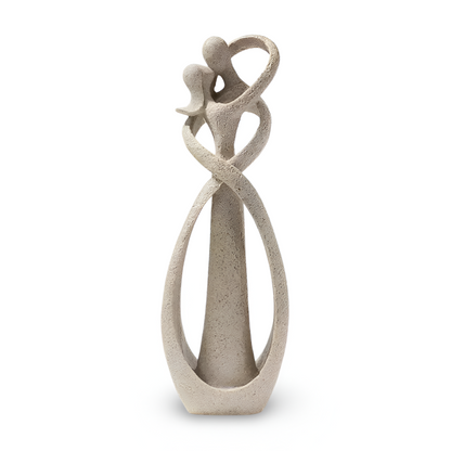 Abstract Kissing Couple Sculpture Modern Romantic Decor Figurine