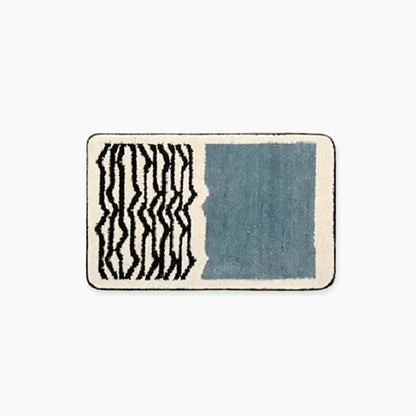 Abstract Scandinavian Bath Mat Non Slip Soft Absorbent Bathroom Rug