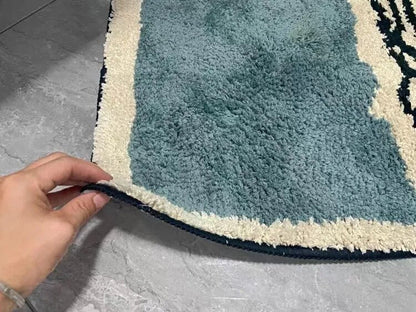 Abstract Scandinavian Bath Mat Non Slip Soft Absorbent Bathroom Rug