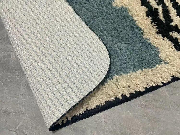 Abstract Scandinavian Bath Mat Non Slip Soft Absorbent Bathroom Rug