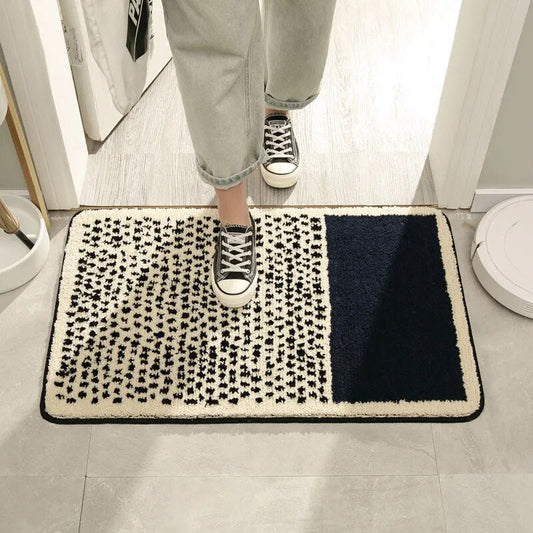 Abstract Scandinavian Bath Mat Non Slip Soft Absorbent Bathroom Rug