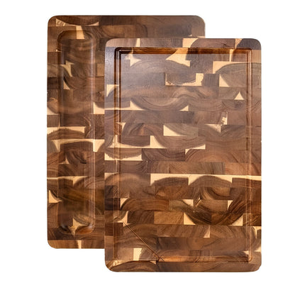 Acacia Wood Cutting Board Leaf Engraved Serving Board