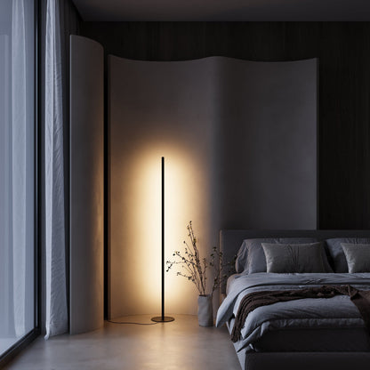 Justerbar LED-gulvlampe med bue, dæmpbar, fjernbetjening, moderne belysning