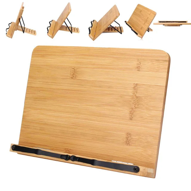 Adjustable Book Stand Reading Holder Portable Cookbook Tray