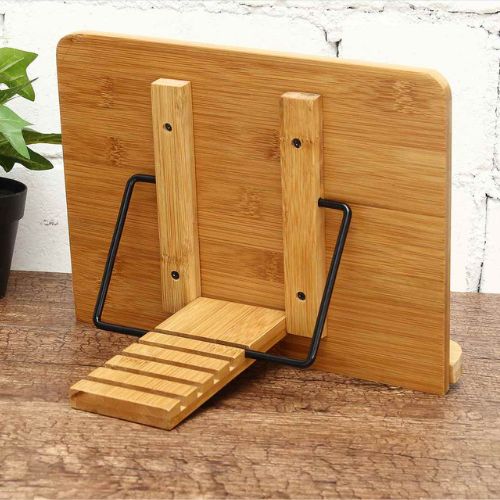 Adjustable Book Stand Reading Holder Portable Cookbook Tray