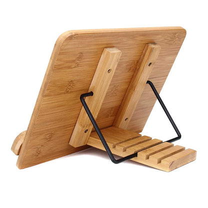 Adjustable Book Stand Reading Holder Portable Cookbook Tray