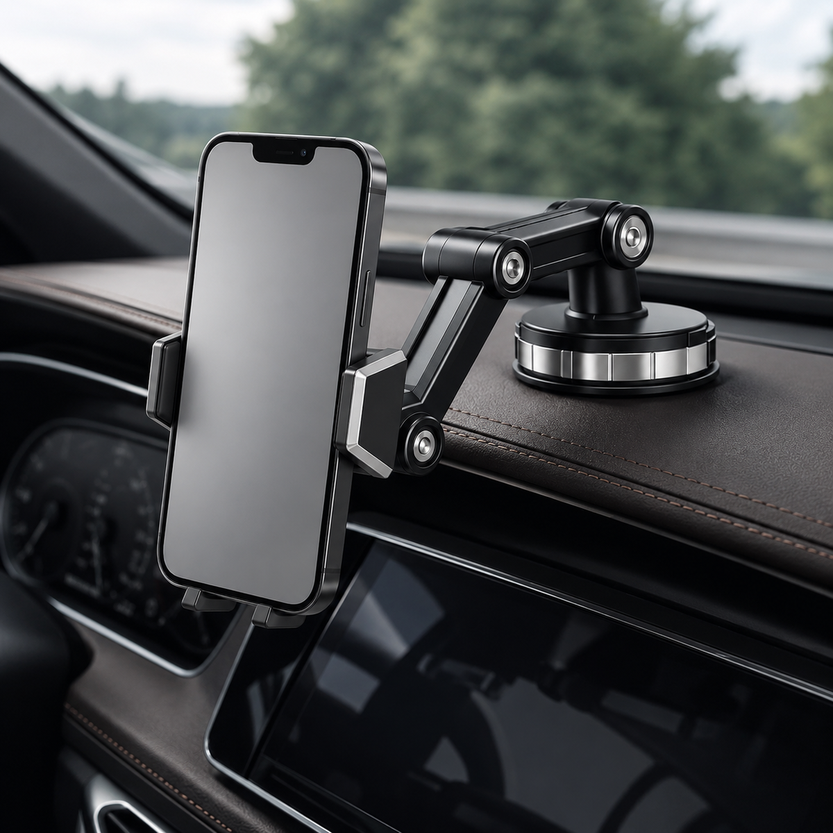 Adjustable Car Phone Holder for Dashboard and Air Vent