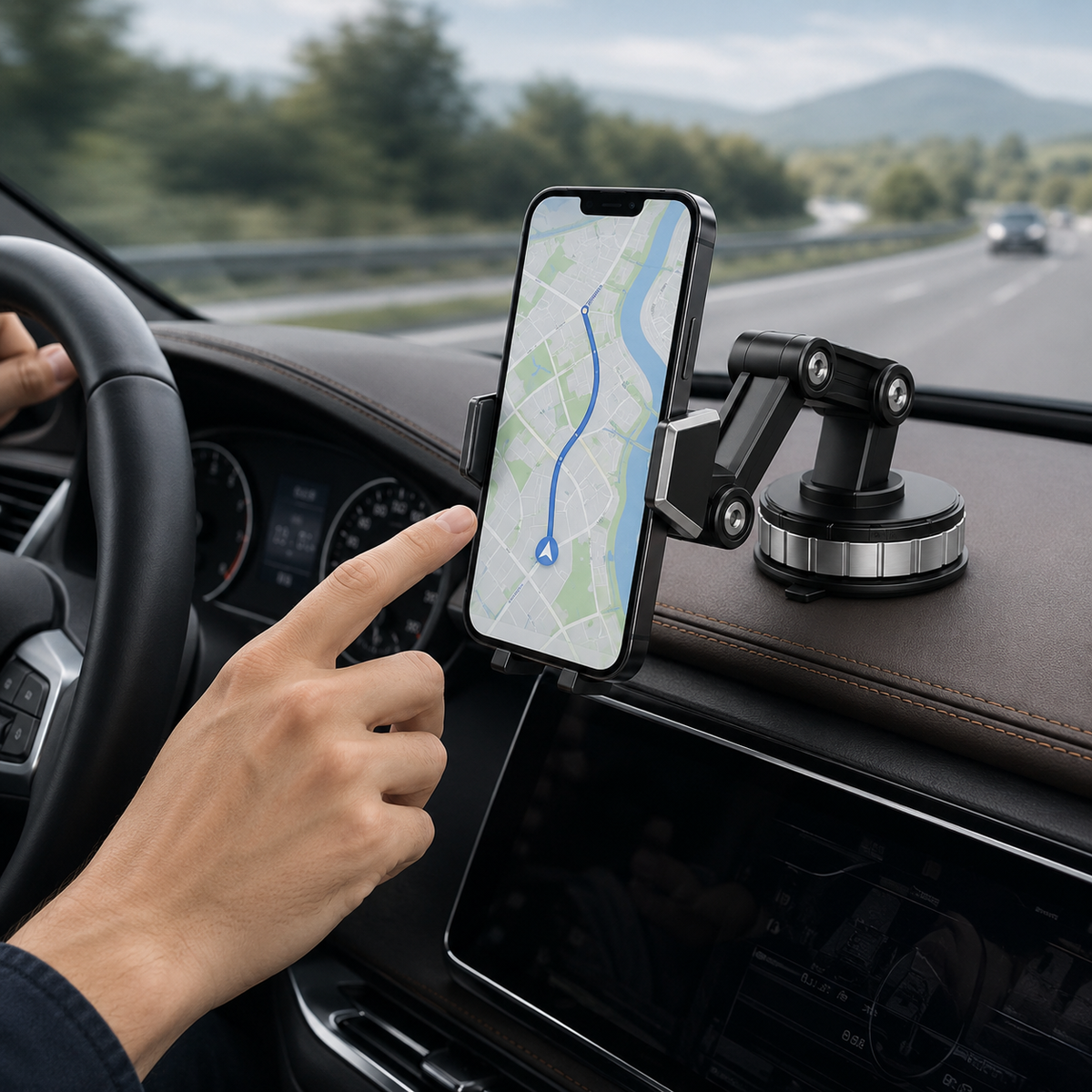 Adjustable Car Phone Holder for Dashboard and Air Vent