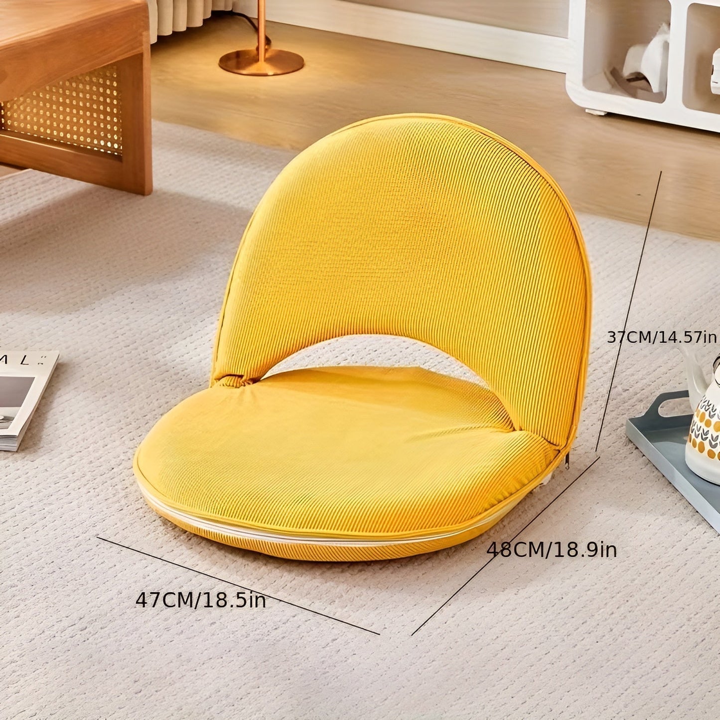Adjustable Floor Lounge Chair Folding Sofa Bed Recliner