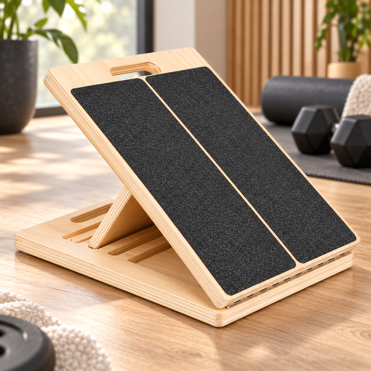 Adjustable Foldable Incline Board with 5 Positions for Home Fitness