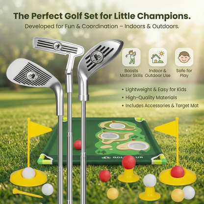 Adjustable Golf Putting Mat Play Set for Indoor Outdoor Practice