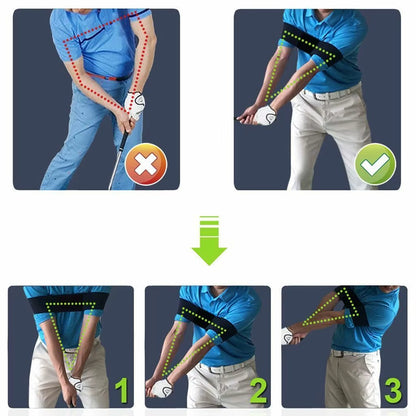 Adjustable Golf Swing Trainer Arm Position Practice Aid for Swing Control