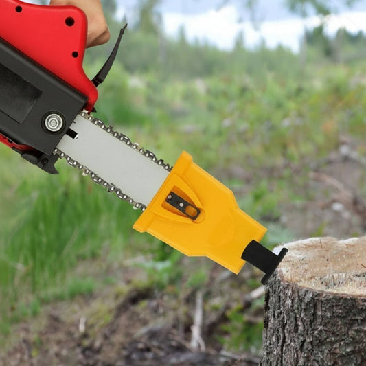 Adjustable Handheld Chainsaw Sharpener Guide Clamp with Sharpening Stone