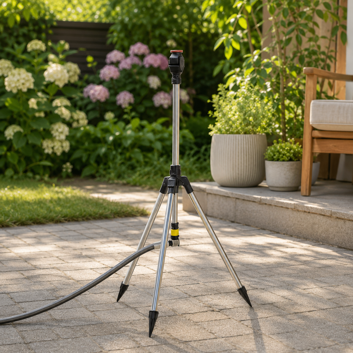 Adjustable Height 360 Degree Tripod Garden Sprinkler