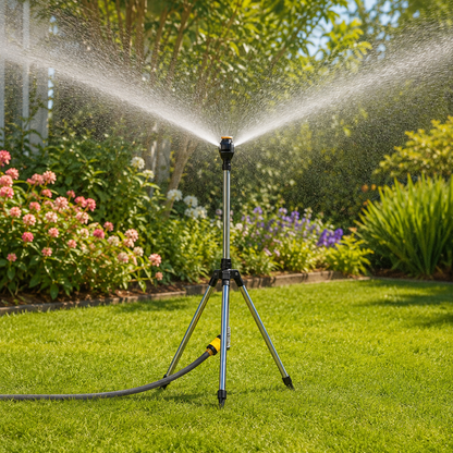 Adjustable Height 360 Degree Tripod Garden Sprinkler