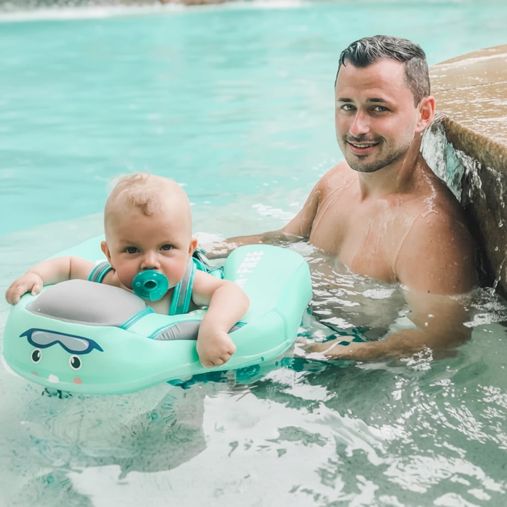 Adjustable Infant Swim Float Trainer Baby Pool Support with Secure Straps