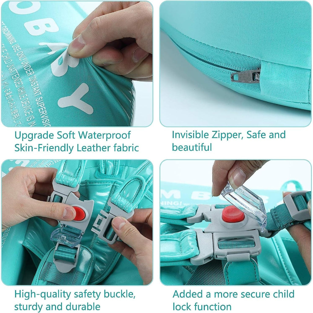 Adjustable Infant Swim Float Trainer Baby Pool Support with Secure Straps