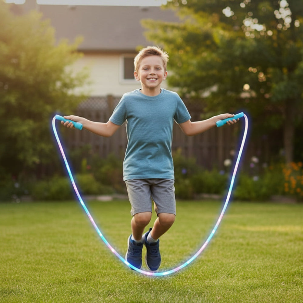 Adjustable LED Jump Rope for Kids Active Play Fitness and Coordination
