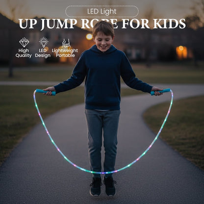 Adjustable LED Jump Rope for Kids Active Play Fitness and Coordination