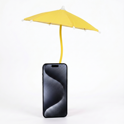 Justerbar solskærm-parasol til telefon med svanehalsclips til udendørs visning