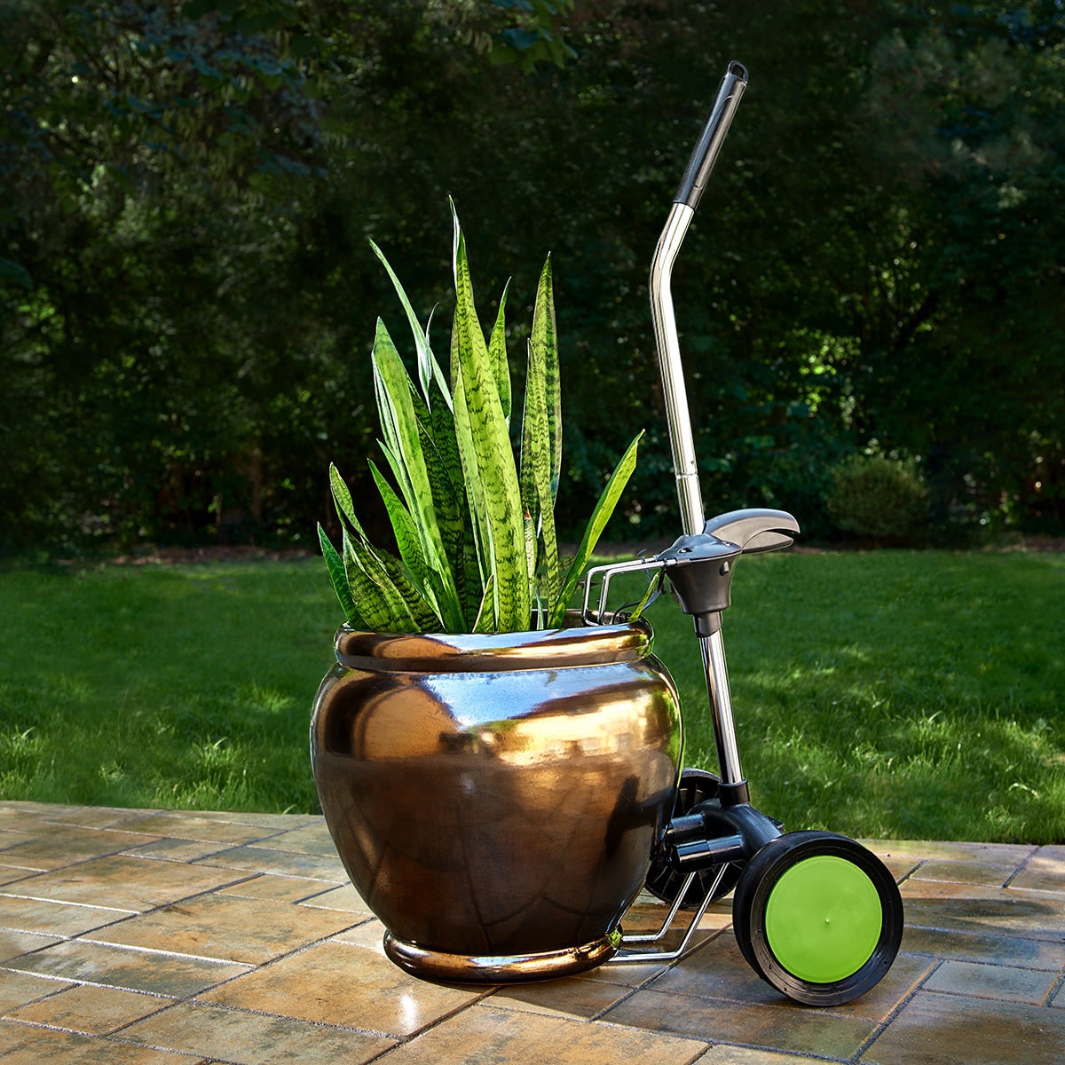 Adjustable Potted Plant Dolly with Heavy-Duty Wheels and Wheel Lock
