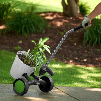 Adjustable Potted Plant Dolly with Heavy-Duty Wheels and Wheel Lock