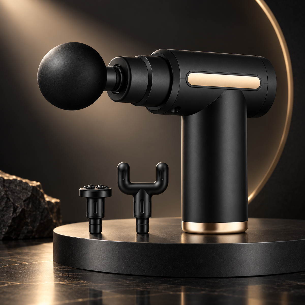 Adjustable Speed Percussion Massage Gun with Interchangeable Heads