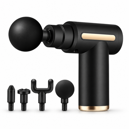 Adjustable Speed Percussion Massage Gun with Interchangeable Heads