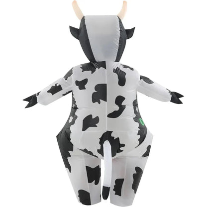 Adult Inflatable Cow Costume Funny Animal Outfit for Halloween Parties