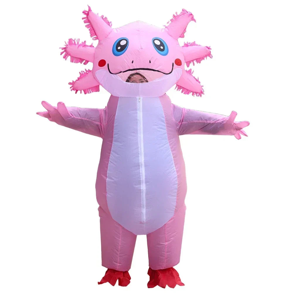 Adult Inflatable Salamander Costume Cartoon Outfit for Halloween Parties