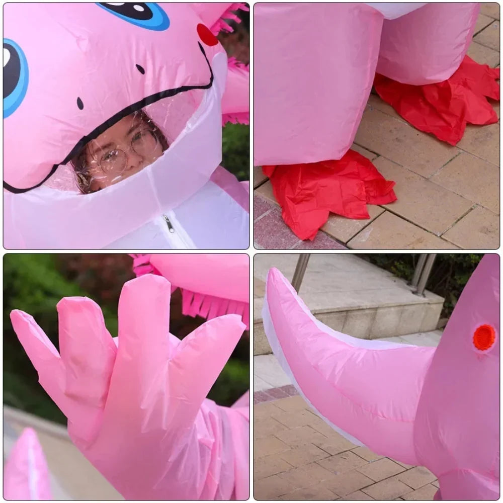 Adult Inflatable Salamander Costume Cartoon Outfit for Halloween Parties